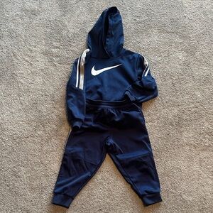 Nike Kids Navy & White Hoodie and Joggers Set